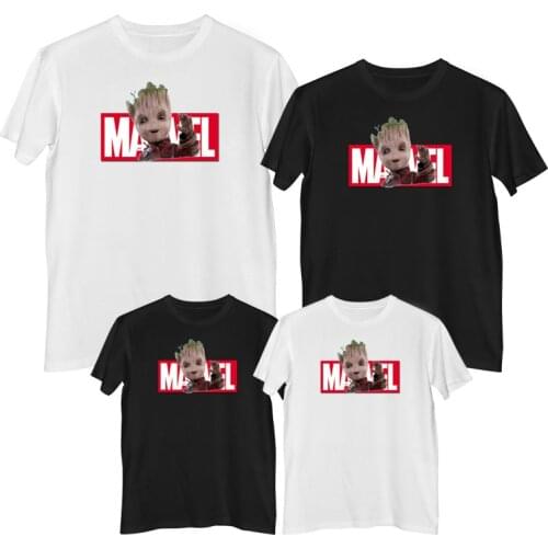 Marvel The Avengers Guardians of the Galaxy Groot T shirt Summer 100% cotton clothes for teens t shirt for men Clothing for boys