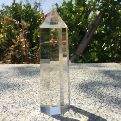 Hot sale clear quartz crystal wand point reiki healing as gift for meditation home decor purification space
