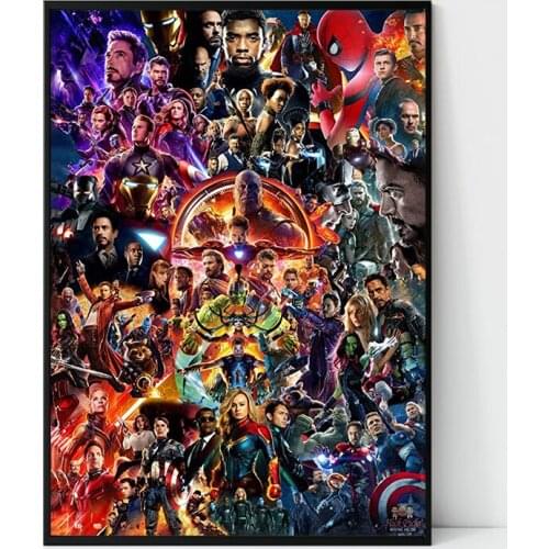 Avengers EndGame Canvas Art Paintings Marvel Movie Poster and Print Wall Art Picture Gift for Living Room Cuadros Home Decor