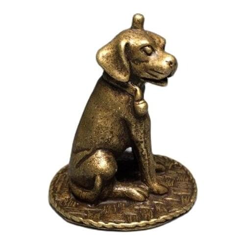 Brass Handle solid Chinese zodiac (dog) Pendant
