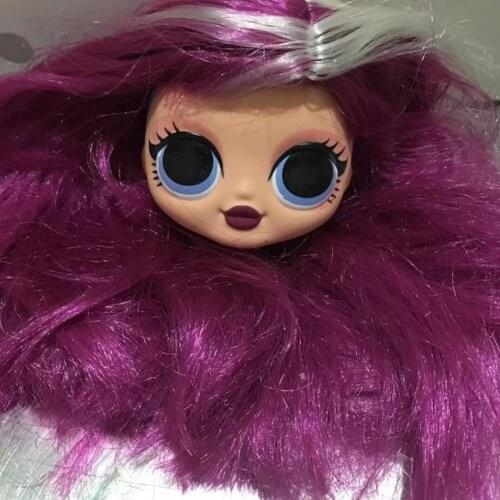 Fashion Big Sister Doll Head Toy Wig lols Girl Doll Toy Hair DIY Doll Toy Part Girl Fashion DIY Dressing Toy Wig 1/6 Doll Wigs
