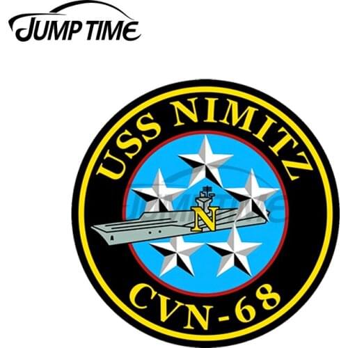 JumpTime 13 x 13cm For USS Nimitz Navy Aircraft Carrier Decal Laotop Car Stickers Trunk Windshield Camper Personality Graphics