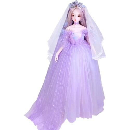Doll Dress-up Wedding Yarn 60cm Oversized Doll BJD Toy Princess Girls Birthday Gift Childrens Day Gift