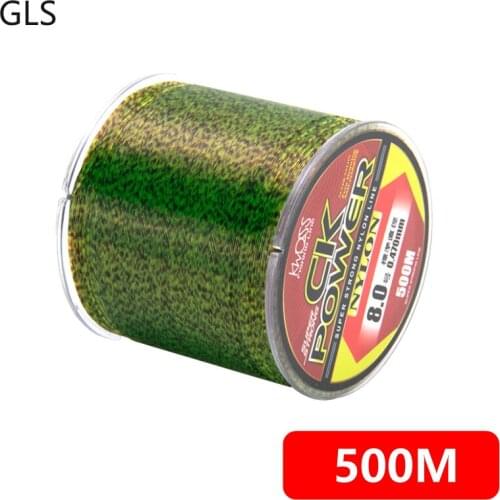 2021New Soft Monofilament Fishing Line 500M Fluorocarbon Coated Nylon Line 5-36LB Powerful Fishing Tackle