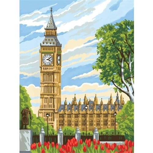 Scenery Landscape DIY Embroidery 11CT Cross Stitch Kits Craft Needlework Set Printed Canvas Cotton Thread Home Design