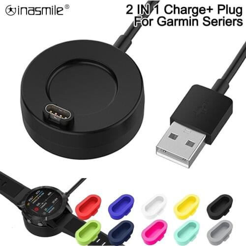 10pcs Dustproof Plug Cover Case cap Charging Cable for Garmin Vivoactive 3 charger 4 935 945 245 Fenix 5 S X Plus 6 USB Dock