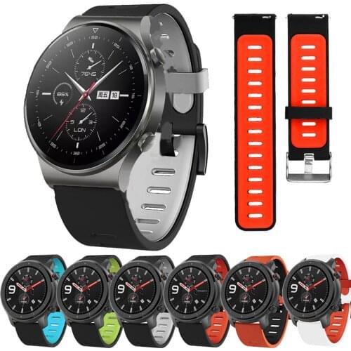 Silicone Strap For Huawei watch Gt2 pro 46/GT Wristband 22mm watch Band For Honor magic 1/2/2 46 Quick Replacement Accessories