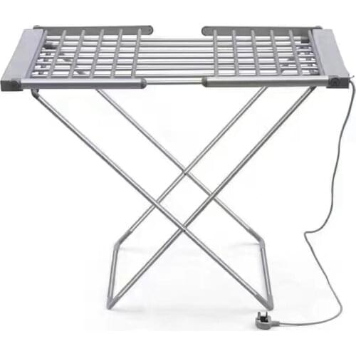 230W electric heated clothes dryer rack with aluminum folding stand plug for drying clothes towel