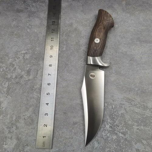 Tactical knife survival outdoor knives camping tool DC53 steel fixed blade Linen Handle Straight Knife