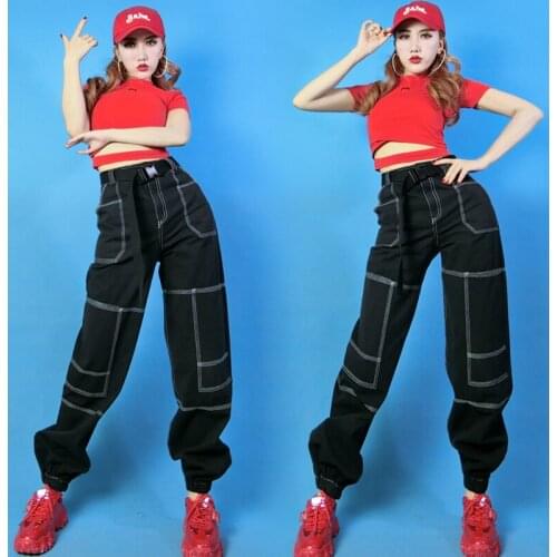 Hip Hop Dance Costumes Schoolgirl Jazz Group Performance Clothes Adults Street Dancing Wear Modern Stage Rave Outfit DNV12824