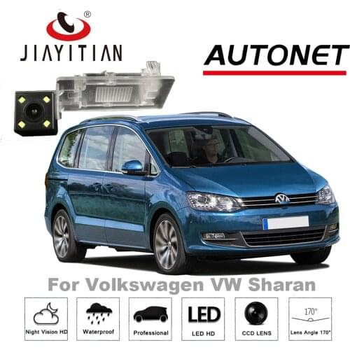 JIAYITIAN rear camera For Volkswagen VW Sharan 2012~2015 Backup Camera/4LEDS/ccd Night Vision Install on the left licence lamp