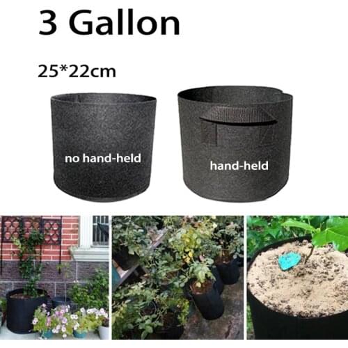 3 Gallon Plant Grow Bags Garden Tools Fabric Pot Jardim Home Gardening Flowers Plant Growing Grow U26