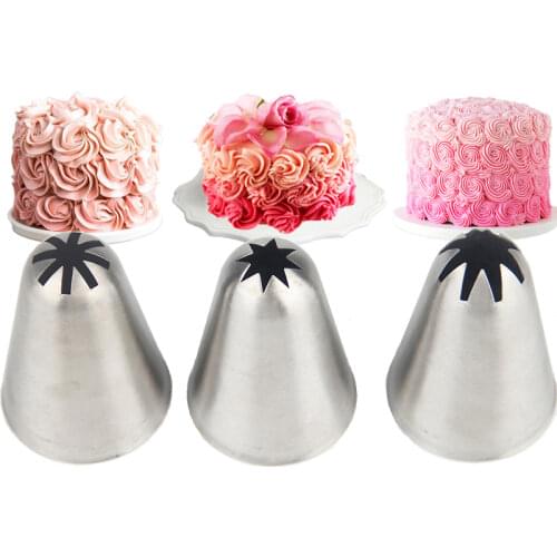 3pcs piping icing nozzle cream cake tools decorating tip sets pastry baking sugarcraft bakeware