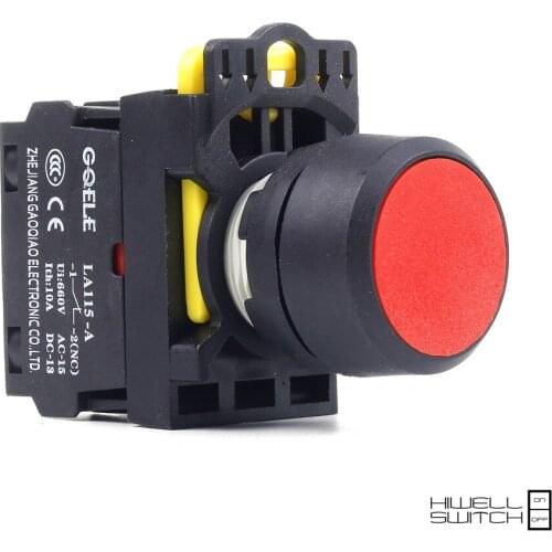 5 PCS Push button switch Flush button Latching OR Momentary IP40 LA115-A1-11-R