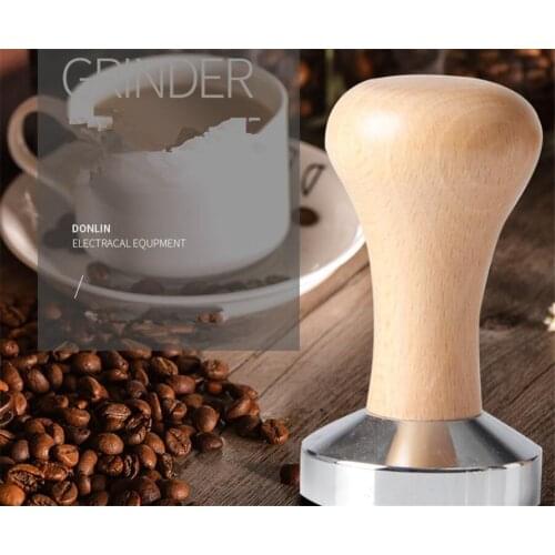 5pcs/lot 51/53/58mm Calibrated Pressure Tamper Coffee Powder Hammer with 304 Stainless Steel Base Coffee Accessories