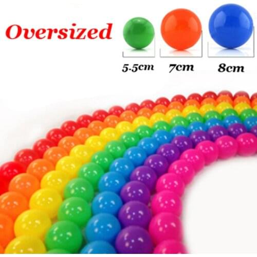 50/100 pcs 5.5 / 7 /8cm Eco-Friendly Colorful Soft Plastic Ocean Ball Pool Tent Fun Toy Baby Crawling Children Kid Gifts Outdoor