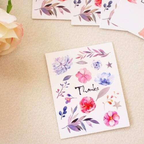 50PCS/lot New cute cartoon Flowers series of postcards group/greeting card / gift cards / Mini Thanks office stationery retail
