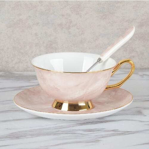 English Afternoon Tea Coffee Cup Saucer Sets Bone China Delicate Golden Ceramic Nordic Teacup Tazas Xicaras Espresso Cup EE50BD