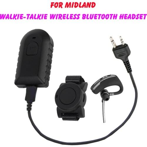Walkie Talkie Wireless Bluetooth Headset Two Way Radio Wireless Headphone Earpiece For Midland LXT GXT 75-810 75-786 75-785 etc