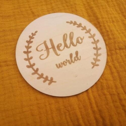 P31B Wooden Milestone Cards Growth Commemorative Handmade Baby Birth Monthly Recording Card Newborn Infants Shower Gifts