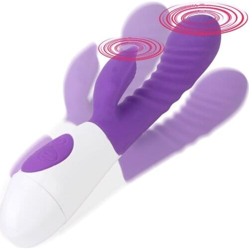 12 Frequency Dildo Rabbit Vibrator Vaginal Anal Massager Dual Vibration Female Masturbator G Spot Clitoris Stimulation