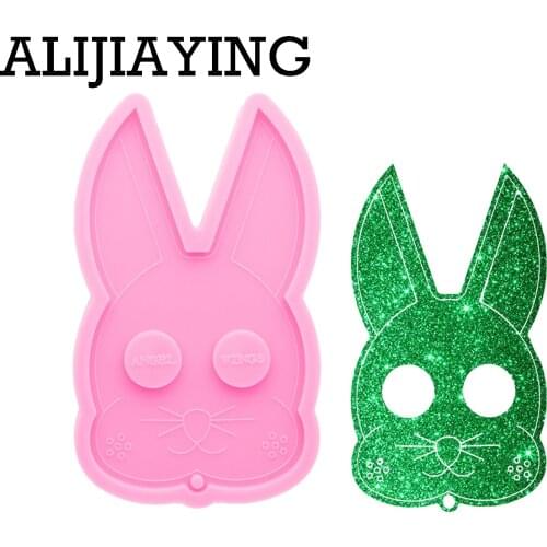 DY0810 Glossy Defense Deer, Rabbit & Pig Silicon Mold for Resin Art Diy, Resin Mold To Make Keychain Crafts with Epoxy