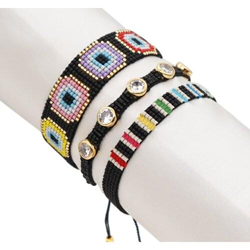 Go2boho Evil Eye Bracelet & Bangles 2021 Miyuki Bracelets Sets for Women Designer Accessories woven Jewelry Pulsera Jewellery