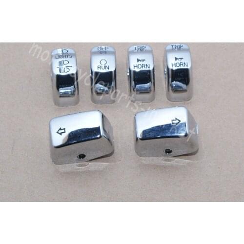 Chrome Engrave Hand Control Switch Housing Buttons Cap Fits For Harley 14-Later XL/12-Later Dyna & 11-15 Softail Models
