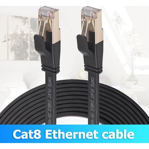 Cat8 Ethernet Cable SFTP 40Gbps Super Speed Cat 8 Network LAN Patch Cord for Router Modem PC