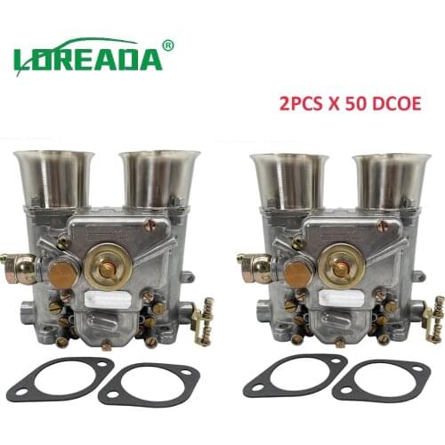 2PCS X 50 DCOE Carburetor For Weber 50DCOE EMPI Dellor Solex 50mm DHLA Carb