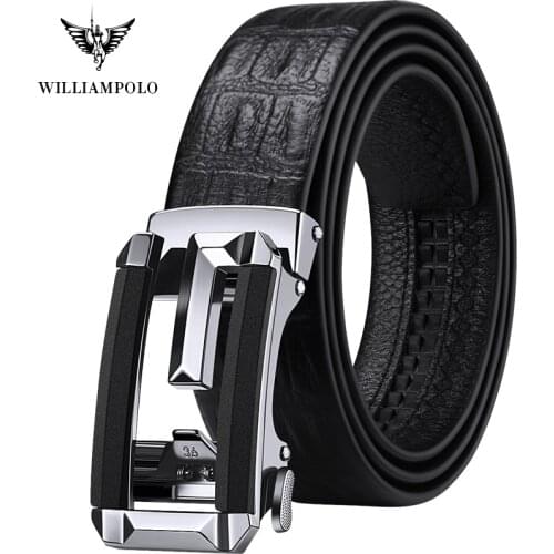 Full-grain leather Brand Belt Men Top Quality Genuine Luxury Leather Belts for Men Strap Male Metal Automatic Buckle