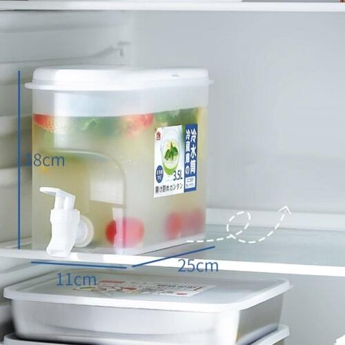 High Capacity Water Jug Refrigerator Minimalist Juice Storage Jug Faucet Plastic Nordic Carafe Eau Kitchen Supplies DE50SH
