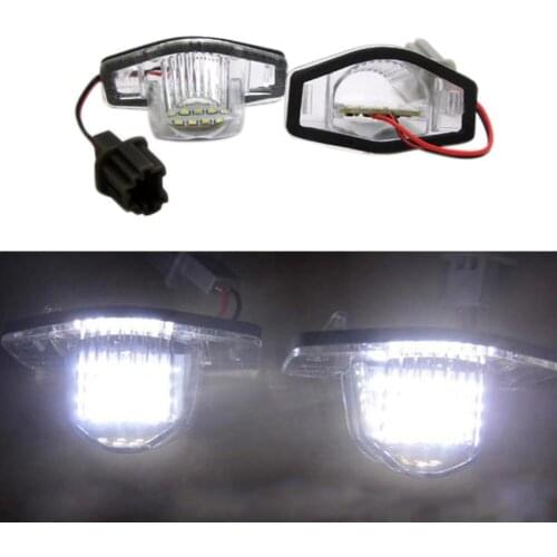 2 Pcs/Set 18 LED Lamp Number License Plate Light for Honda Fit Jazz Odyssey Stream Insight CRV FRV HR-V Crosstour 5D M86