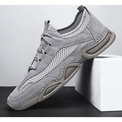 Men Shoes Sneakers Casual Leather Shoes Lace Up Driving Moccasins Spring Summer Mens Shoes Outdoor Footwear