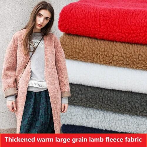 160cmx50cm Soft Thick Large Particles Lamb Cashmere Fabric Cashmere Plush Fabric Clothing Shoes and Hats Carpet DIY Home Fabric