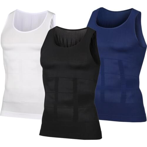 New Men Body Shapers Fitness Elastic Beauty Abdomen Tight Fitting Sleeveless Shirt Tank Tops Slimming Boobs Shaping Vest