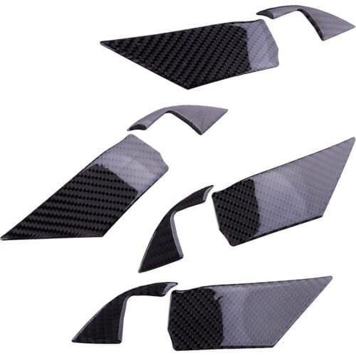 8pcs/Set Carbon Fiber Black Car Inner Door Handle Bowl Cover Trim Fit for Toyota Camry 2018 2019 2020 Decoration