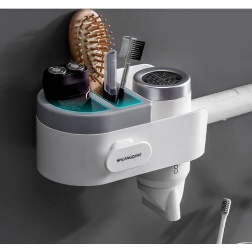 Bathroom Shelves, Toilet Supplies, Bathroom Wall Storage Tube, Artifact Discharge Hair Dryer, Household Daquan