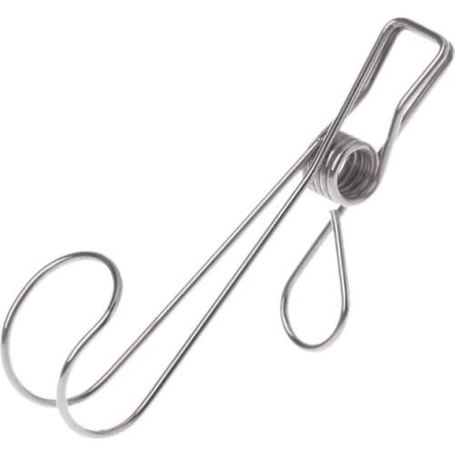 Portable Laundry Hook Stainless Steel Hanging Clothes Pins Boot Shoes Hanger Holder Clips Dropship