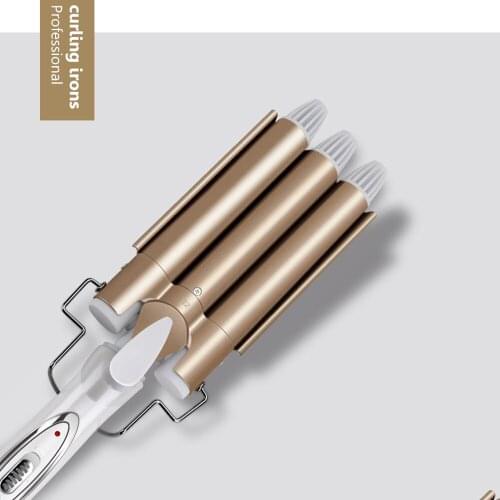 3 Barrel Curling Iron Wand Three Barrel Hair Waver Iron Hair Crimper Big Barrels Curling Waver Iron Heating Styling Tools