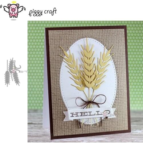 Piggy Craft metal cutting dies cut die mold Wheat strip decoration Scrapbook paper craft knife mould blade punch stencils dies