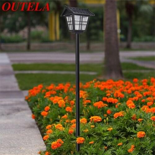 OUTELA Outdoor Solar Lawn Light Contemporary Waterproof IP65 Garden Lamp Home For Villa Duplex Park