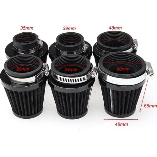 Universal Black Motorcycle Air Filter Pod Cleaner Fit ATV Dirt Bike Quad Scooter 35/39/48/50/54/60mm