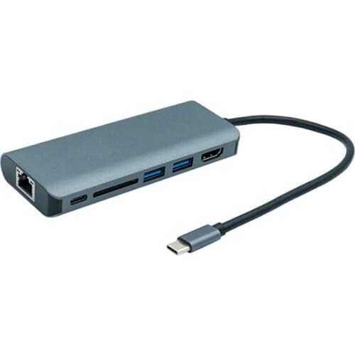 USB C Hub for , 6 in 1 USB C Adapter TYPE-C to HDMI + PD + USB3.0 + SD Card Reader