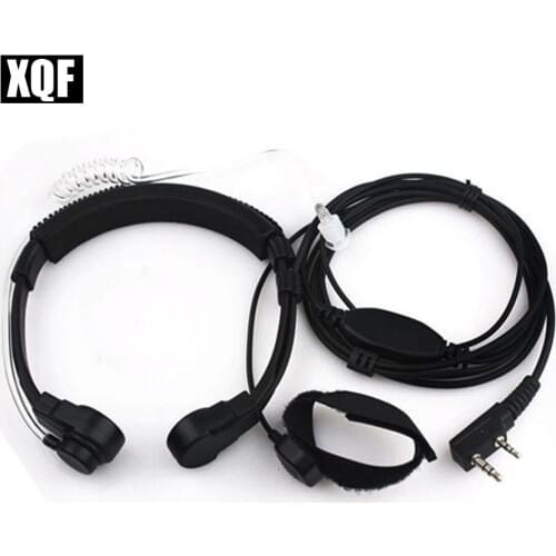 XQF Throat Mic Headset Earpiece PTT For Walkie Talkie Baofeng UV5R