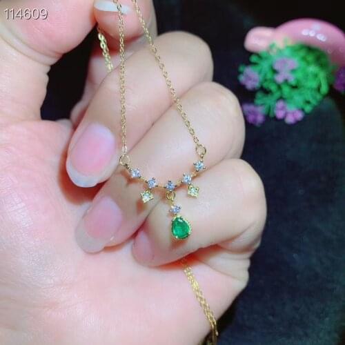 CoLife Jewelry 100% Real Emerald Sapphire Ruby Necklace for Party 925 Silver Gemstone Necklace Brithday Gift for Woman