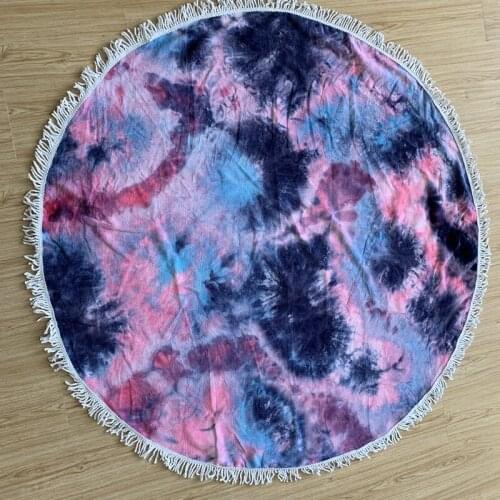 Drop Shipping Microfiber Round Beach Towel With Tassel 150cm Large Round Bath Towel for Adults Beach Blanket Microfiber Towel
