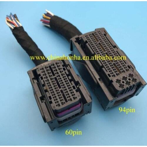 1 kit ECU/EDC17/16 computer board plug 94 pin with 64pcs wire or 60 pin with 32 pcs wire socket computer board plug wire harness