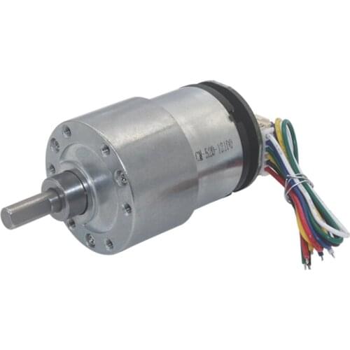37mm Diameter Low Speed Silent 12V 24V Geared Motor Eccentric Shaft Gearmotor With PPR=11 Speed measurement Encoder Gear Motor