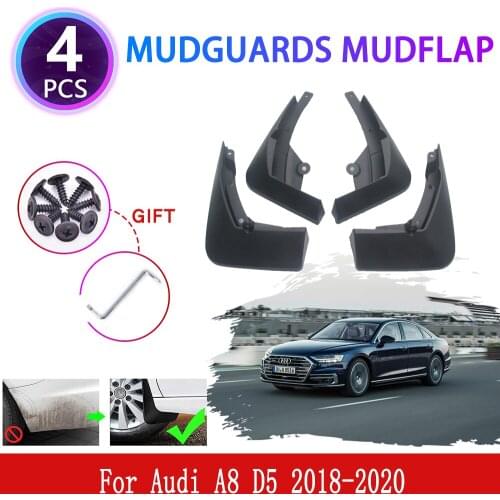 4x for Audi A8 D5 2018 2019 2020 Mudguards Mudflaps Fender Mud Flap Splash Mud Guards Protect Wheel Anti-soil Car Accessories